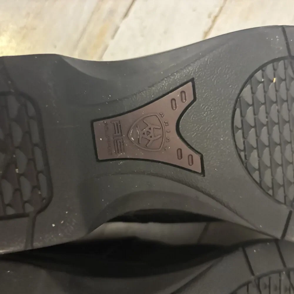 ARIAT Santa Cruz Western Leather Black Clog Comfort Shoes Women's Size 8.5 B - Picture 9 of 13